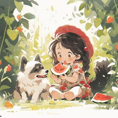 动漫吃瓜男生图片,揭秘吃瓜男生的趣味日常  第2张